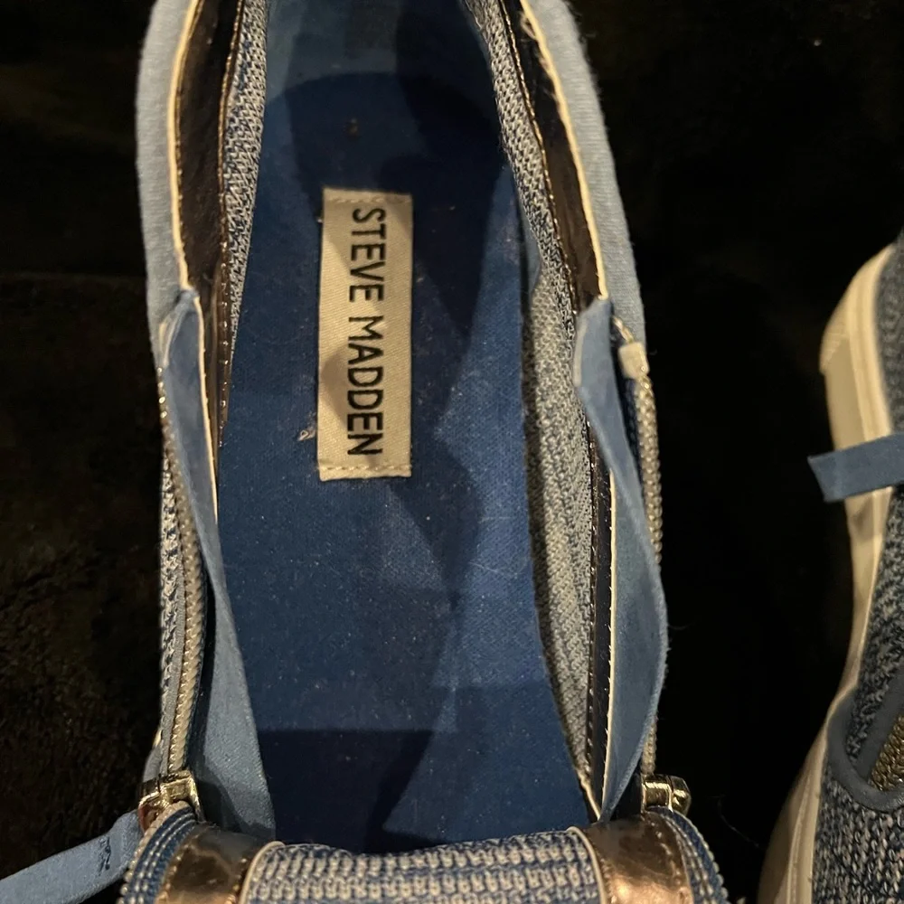 Steve Madden Kids' Caliber Wedge Sneaker In Blue